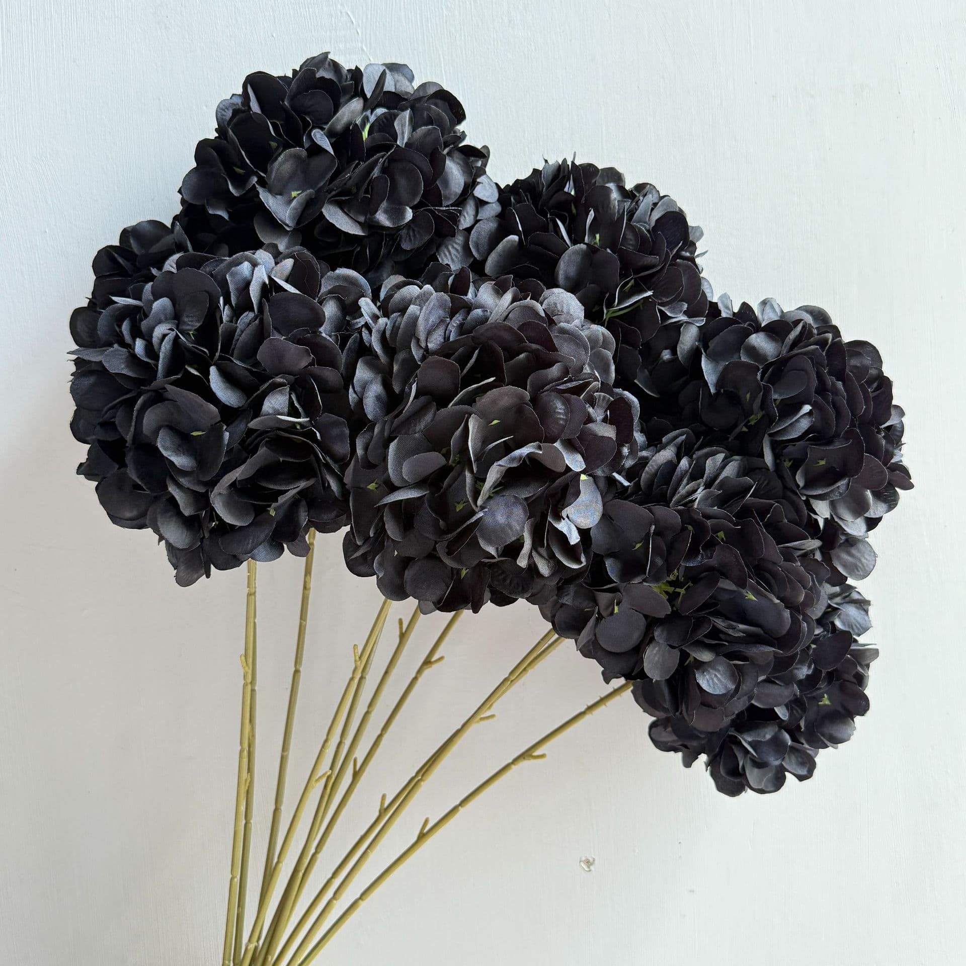Artificial Black Hydrangea Black Rose Wedding Ceremony Venue Black Event Floral Soft Decoration Fake Flowers Decor Factory Wholesale