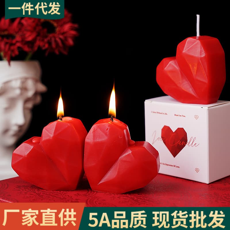 Love scented candles, customized Valentine's Day gifts, cross-border souvenirs, Chinese Valentine's Day small gifts, heart-shaped fragrance ornaments