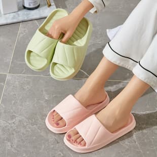 Cloud-Like Slippers Men's Summer Indoor Home Bathroom Couple Anti-Slip Quiet Women's Cool Slippers Outdoor Wearable