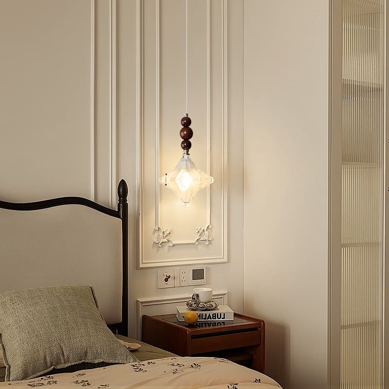 French retro long line star bedside chandelier small chandelier designer restaurant lamp master bedroom girl children's room lamp