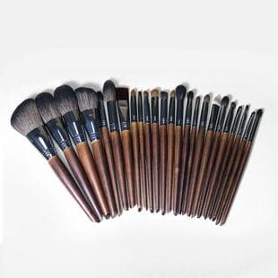 24-Piece Cangzhou Wool Full Set, Studio Animal Hair Makeup Brushes, Real Fur, Wool Brush, Complete Set