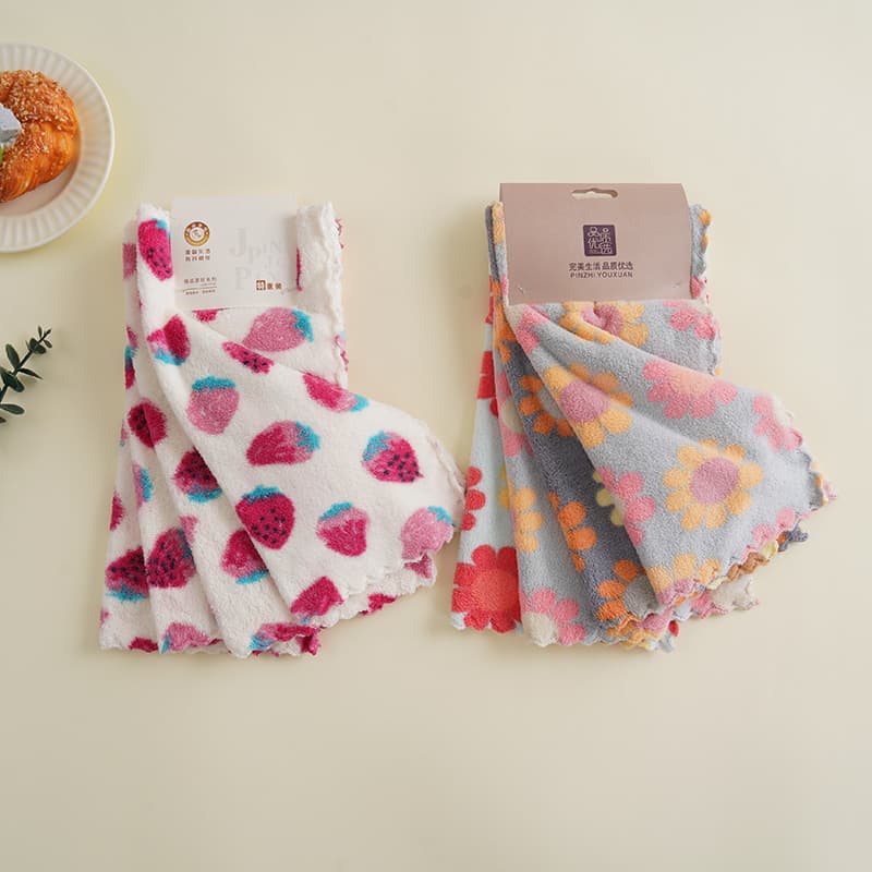 Printed Small Towel Soft Absorbent Square Towel Handkerchief Face Towel Baby Kids Drool Towel Drop Shipping