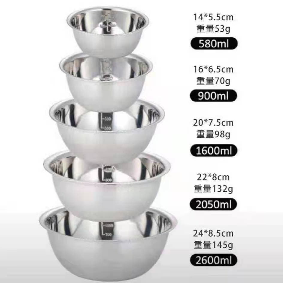 Thickened Stainless Steel Large Multi-functional Pot Scale Vegetable Washing Basin Set Water Basin Seasoning Jar Soup Outdoor