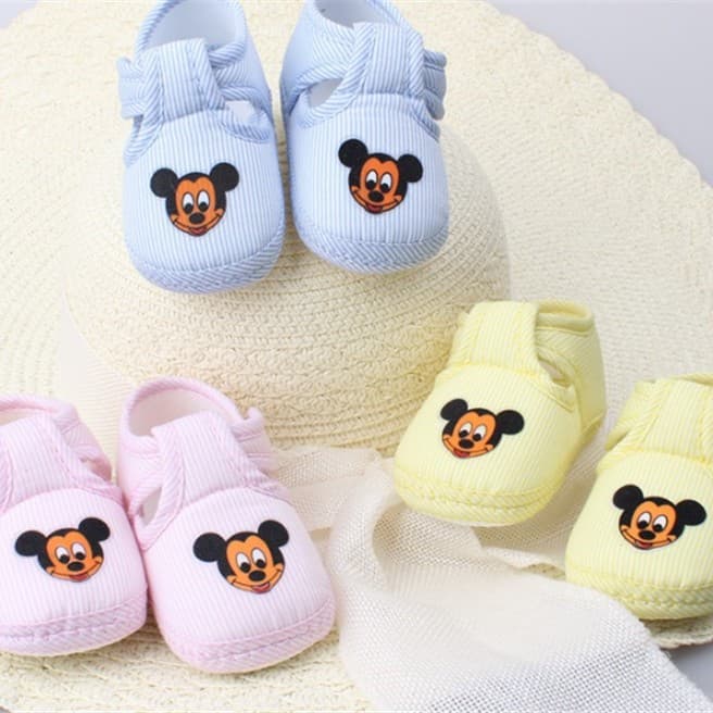 Factory Direct Baby Soft Sole Shoes Infant Shoes Spring/Autumn Style Baby Walking Shoes Cute Mickey Shoes