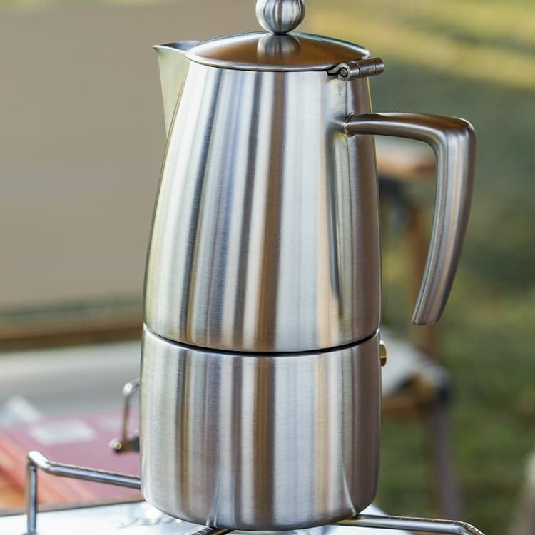 Moka Pot Stainless Steel Outdoor Coffee Maker Home Espresso Moka Pot Portable