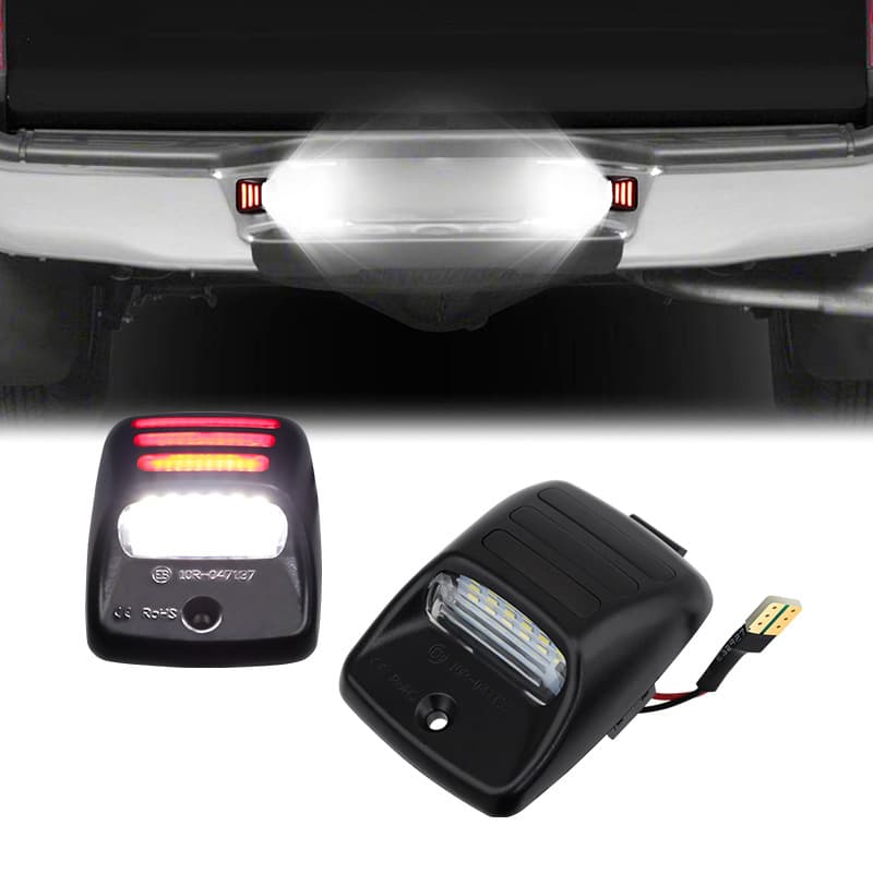 Cross-border compatible with Toyota Tacoma Tundra red and white license plate light