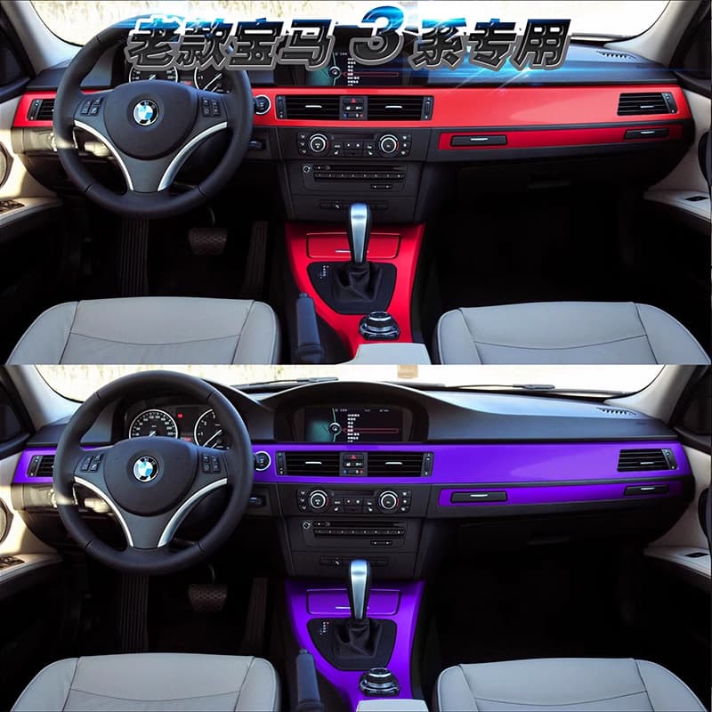 05-12 For Old BMW 3 Series 318i Carbon Fiber E90 Modified 320i Interior Sticker Center Console Decal Film