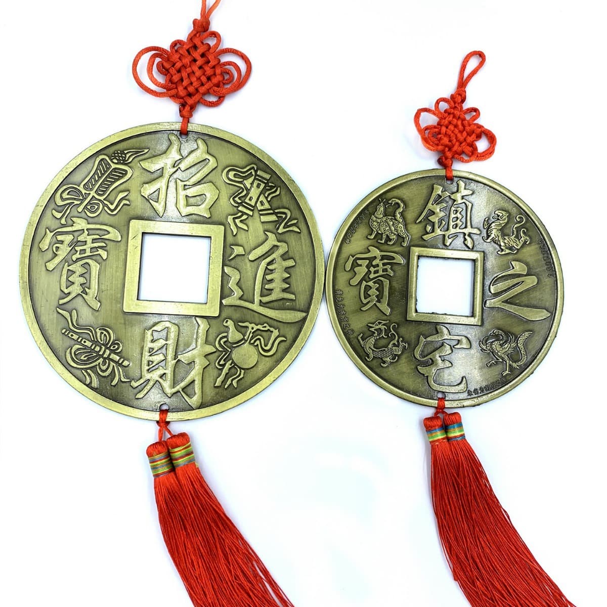 Factory Direct Antique Large Copper Coin Pendant, Metal Craft Home Spring Festival Supplies, Auspicious Feng Shui Ornament