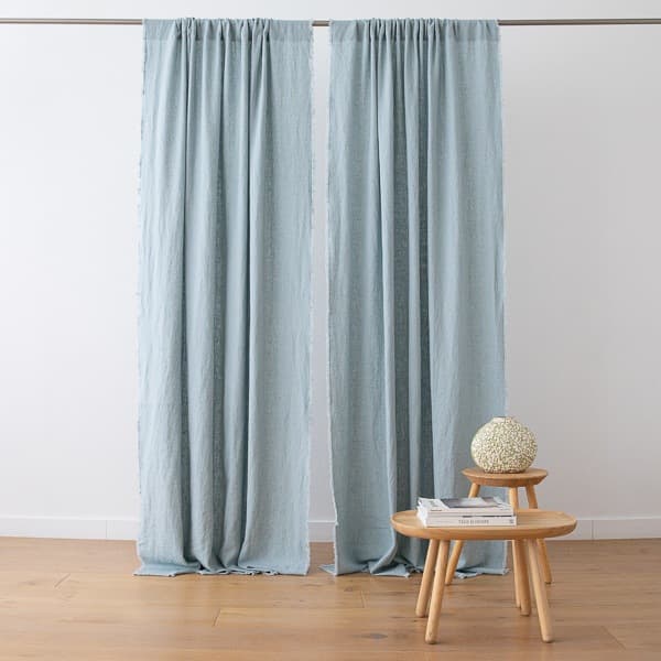 Simple Double-sided Natural Linen Curtain, Full Blackout for Living Room, Bedroom, Office, Hotel, Original Wood Style, Thermal Insulation Fabric