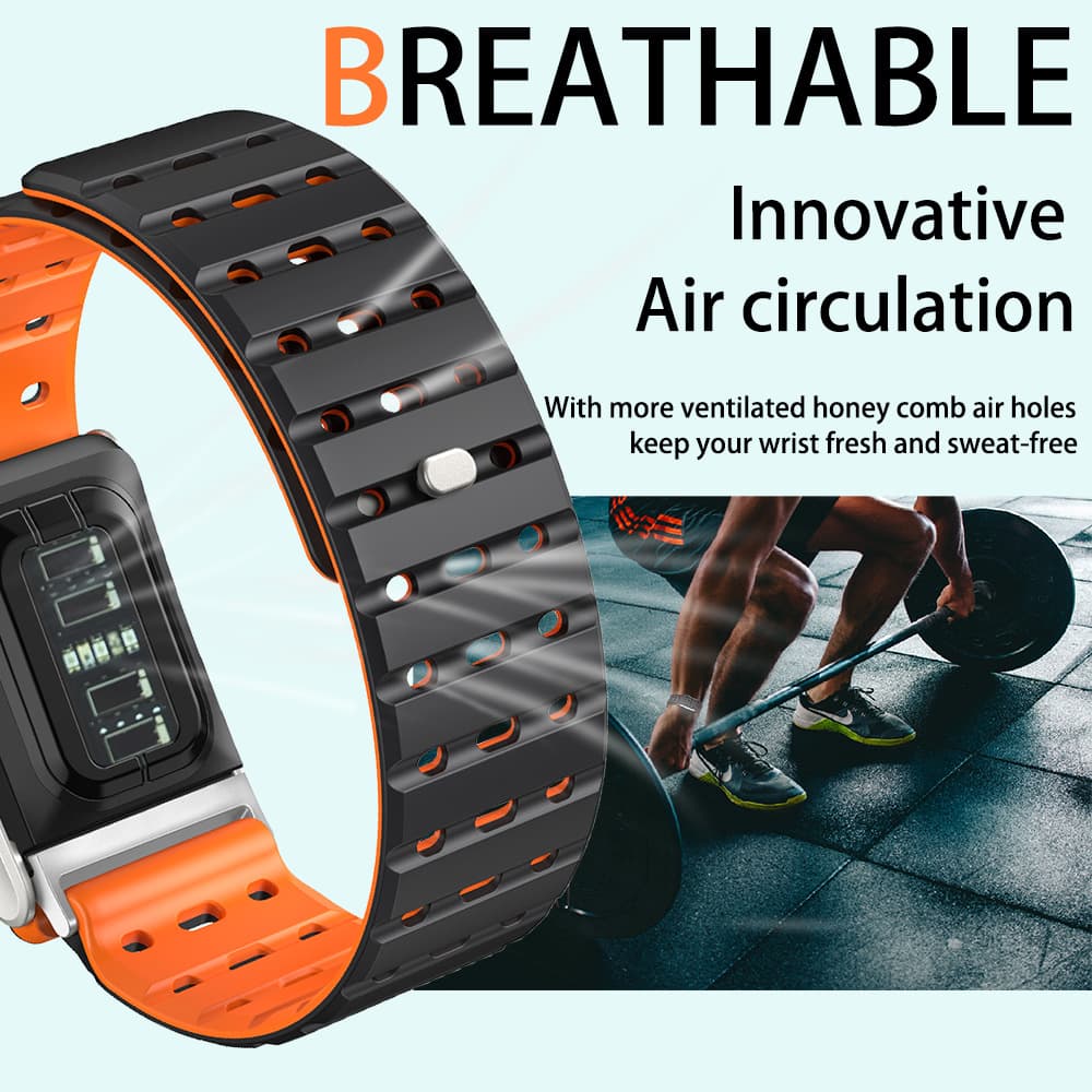 Whoop watch strap is suitable for 5.0 whoop bracelet watch strap silicone breathable two-color sports strap popular across borders