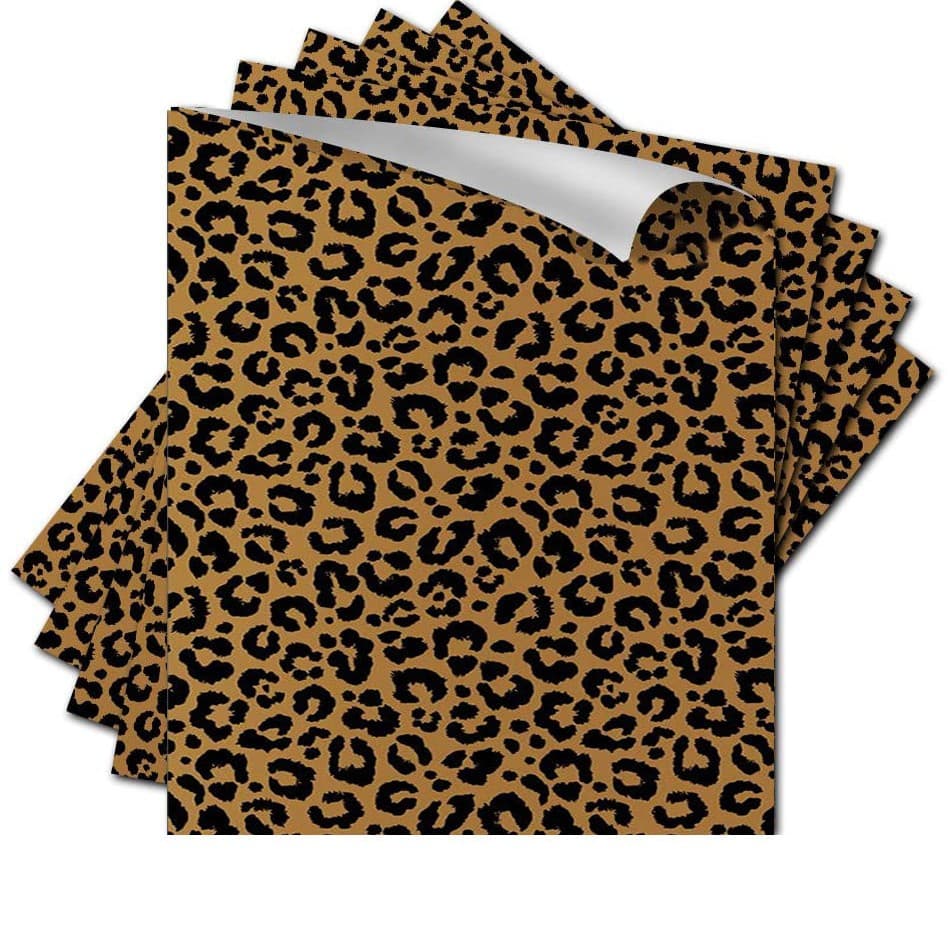 Leopard Print Heat Transfer Vinyl PU Elastic Leopard Vinyl HTV Heat Transfer Film