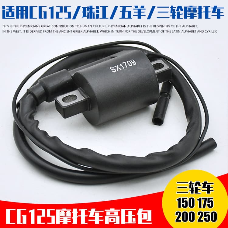 Three-Wheel Motorcycle Electrical Parts, Ignition Coil CG125, Voltage Regulator with Resistor Pure Copper Spark Plug Cap Accessories