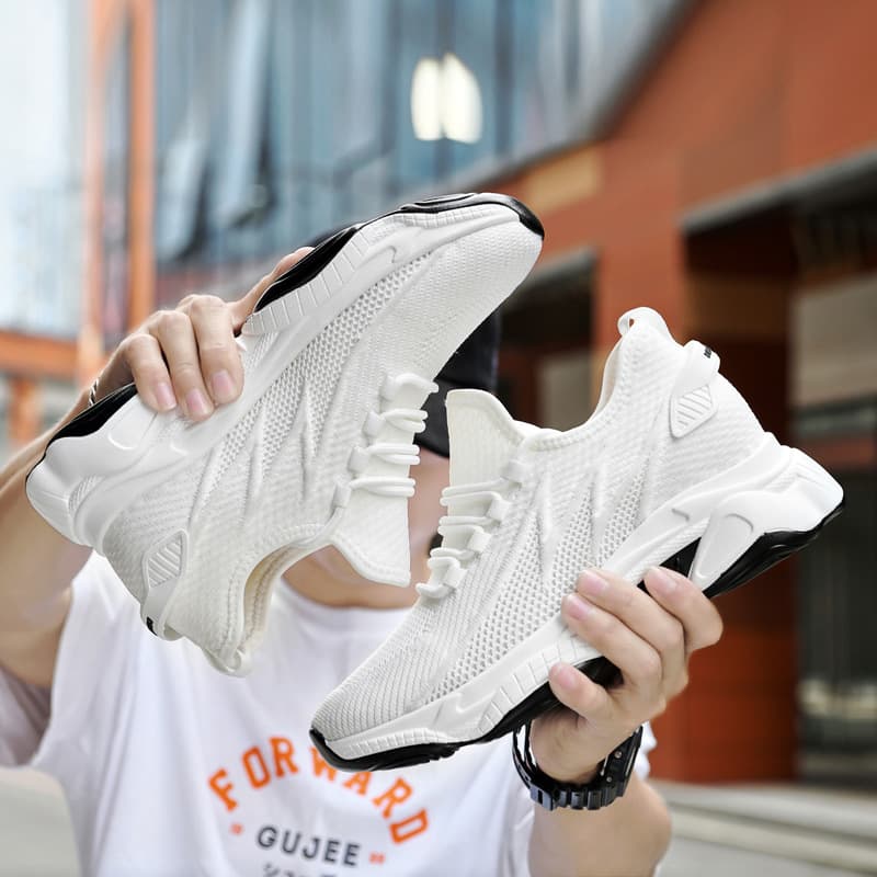 Invisible Heightening 8CM Men's Running Shoes Low Heel Sports Shoes Breathable Soft Bottom Casual Mesh Upper Shoes