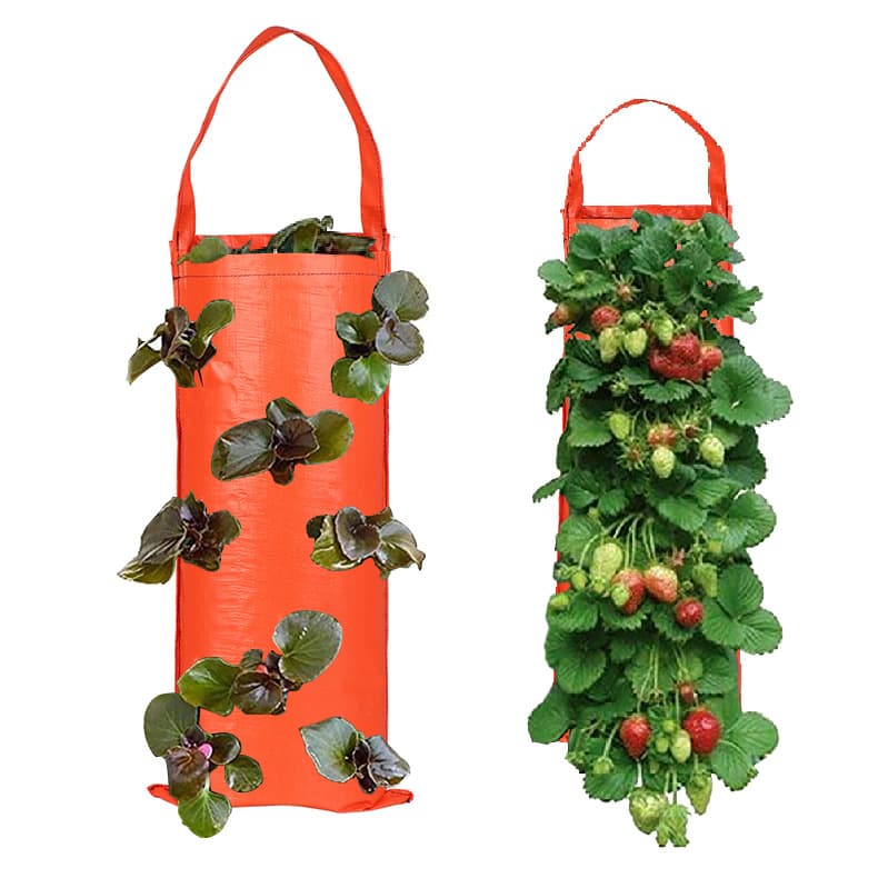 Amazon Multi-Pocket Strawberry Bag Hanging Planter Pouch Wall-Mounted Plant Growth Bag Cultivation Bag