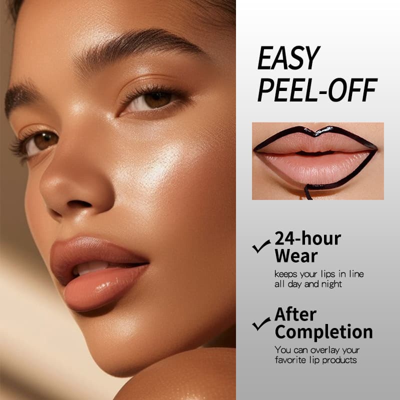OLIBOLLA Five-Color Peel-Off Lip Liner Pen, Peelable Matte Waterproof Long-Lasting Tinted Lip Gloss, Cross-Border Bestseller