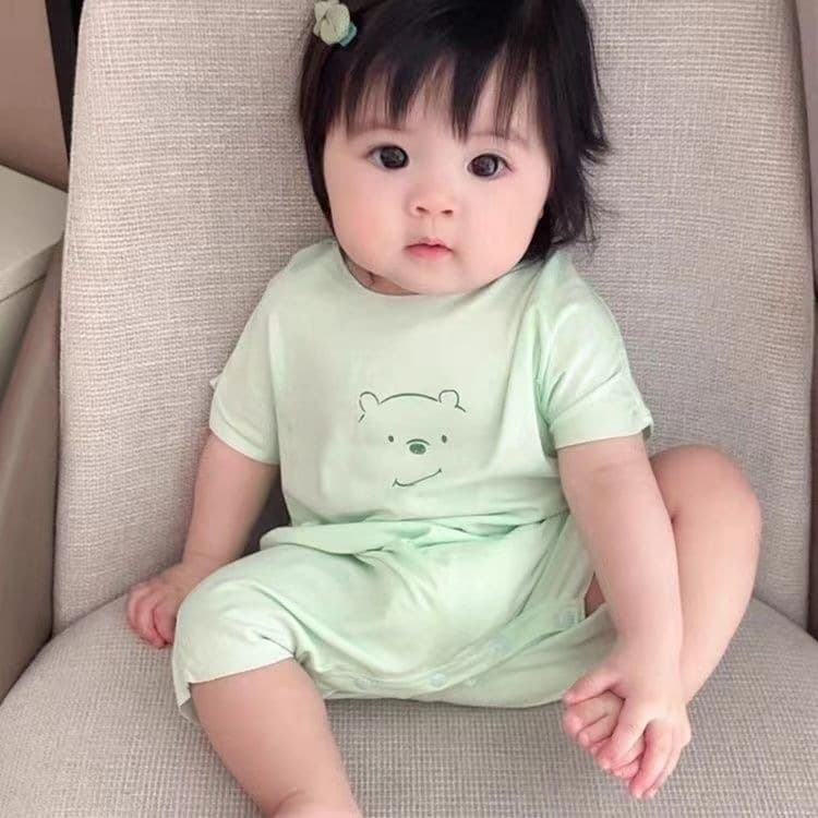 Modal Kids Pajamas Summer Ultra-Light Baby Onesie Short-Sleeve Homewear Baby Summer Clothes Romper