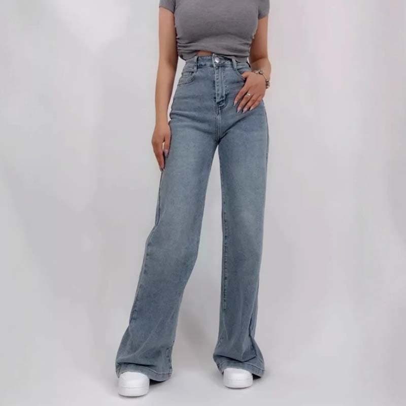 Russia Ozon Cross-Border E-Commerce Hot-Selling Product, High-Quality Straight-Leg Wide-Leg Jeans for Women, In Stock for Wholesale and Dropshipping