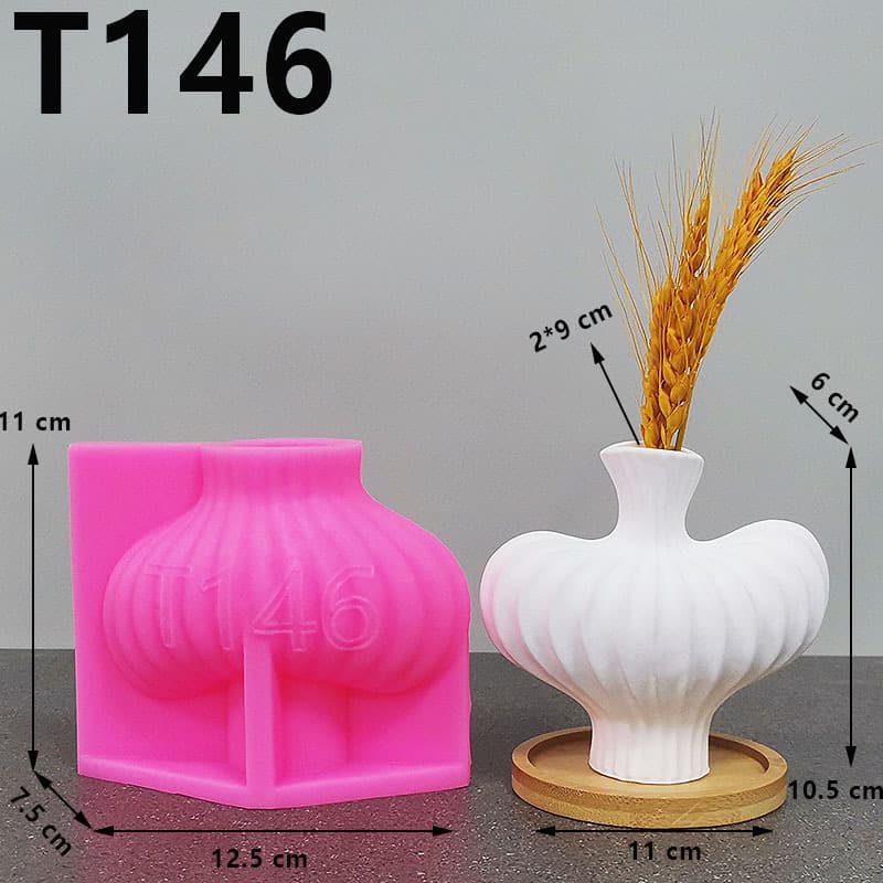 Vintage Vase Silicone Mold for Dried Flower Arrangements, Home Indoor 3D Decoration DIY Craft Ornament T146