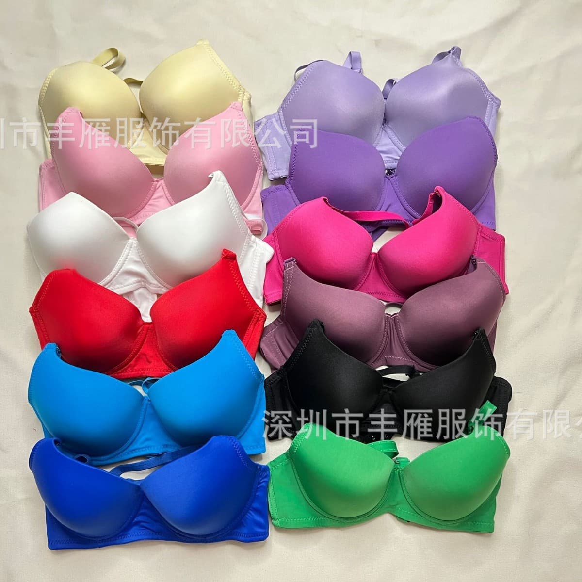 Wholesale Solid Color Blank Glossy Bras, Belly Dance Performance Base Layer, Thin Style Women's Adjustable Bras