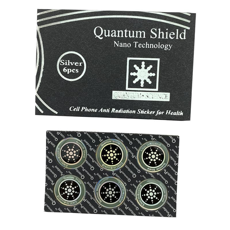 Quantum Shield Hot-Selling Silicone Computer and Phone Stickers, Circular Gold/Silver Phone Shields (6/Box)