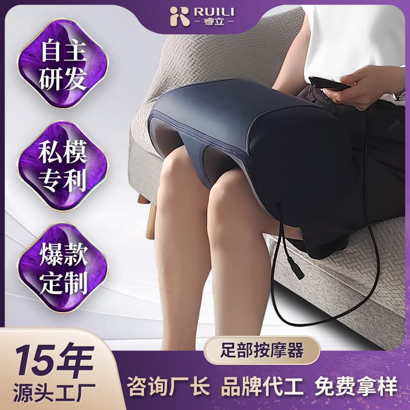 Foot therapy machine, foot reflexology massager, fully automatic home electric kneading foot, calf, and leg massager