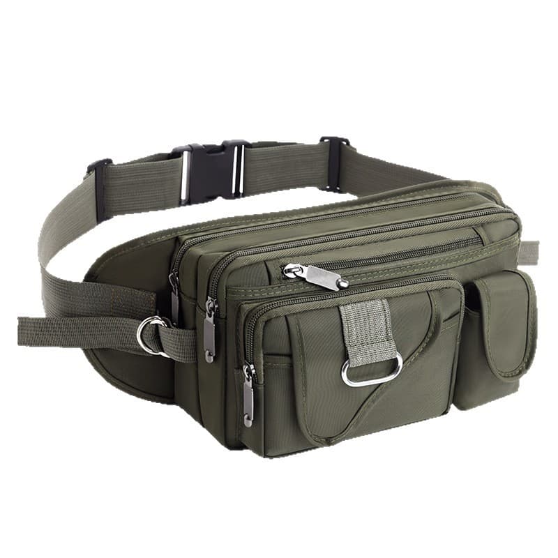 Oxford Cloth Water-Repellent Waist Bag Men's Outdoor Sports Large Capacity Multifunctional Single Shoulder Crossbody Bag Versatile Chest Bag