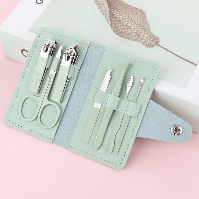 Nail Clipper Set 7-Piece Half-Fold Package Household Nail Clipper Set Promotional Gift with Printed Logo