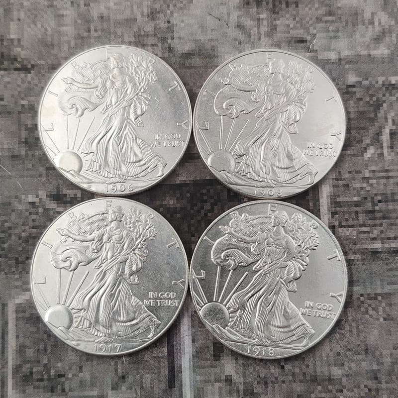 38mm American Liberty Silver Dollar with Various Year Marks, Sound-Producing Skull Coin, Factory Wholesale Silver Dollar