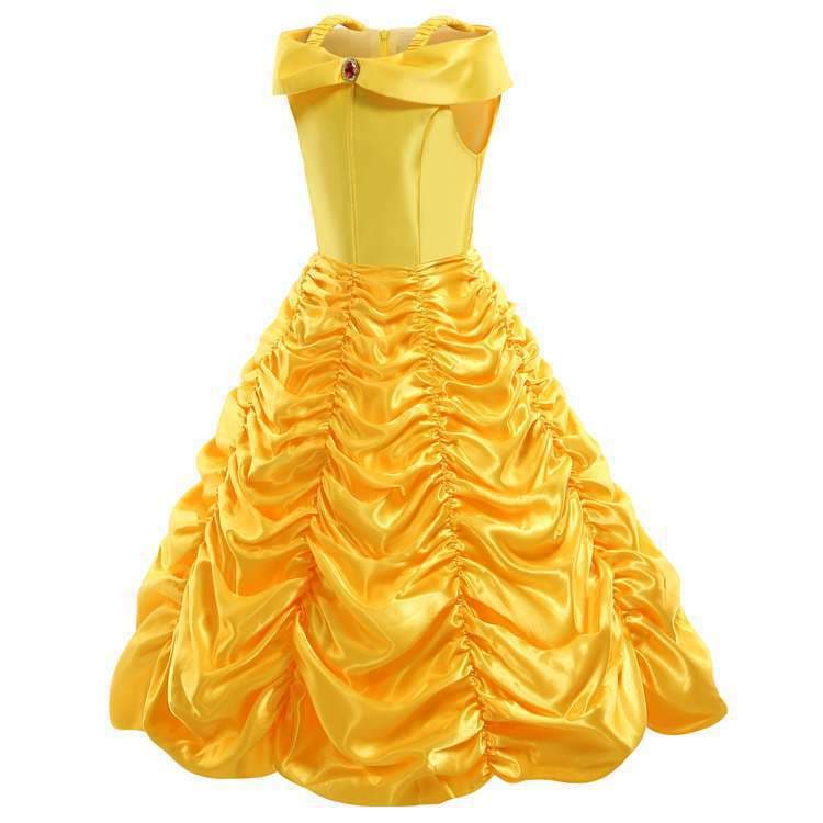 Belle Princess Dress Beauty and the Beast Girls Yellow Princess Dress Amazon Kids Costume Performance