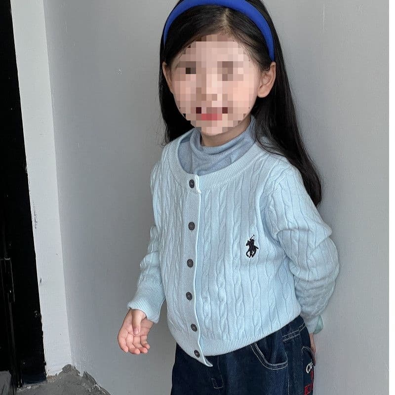 Korean version girls' sweater autumn/winter new baby cardigan children stylish autumn knitwear versatile fashionable parent-child outfit