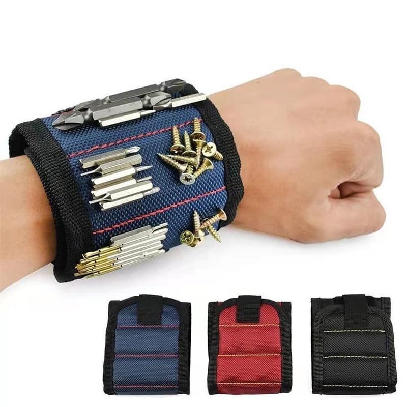 Cross-Border Magnetic Wrist Strap with Adhesive Hook and Loop, Hardware Tools Screwdriver Screws Absorb Magnetic Wrist Strap