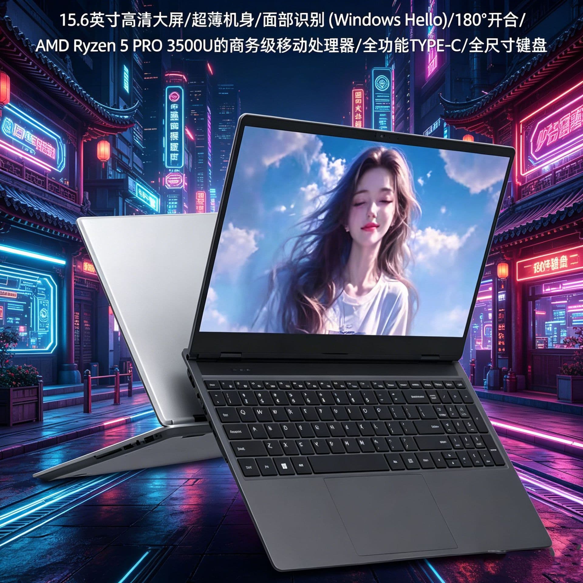 Business Laptop Notebook Computer Ultra-Thin Portable Notebook Ultra-Thin Notebook Meeting Office Notebook
