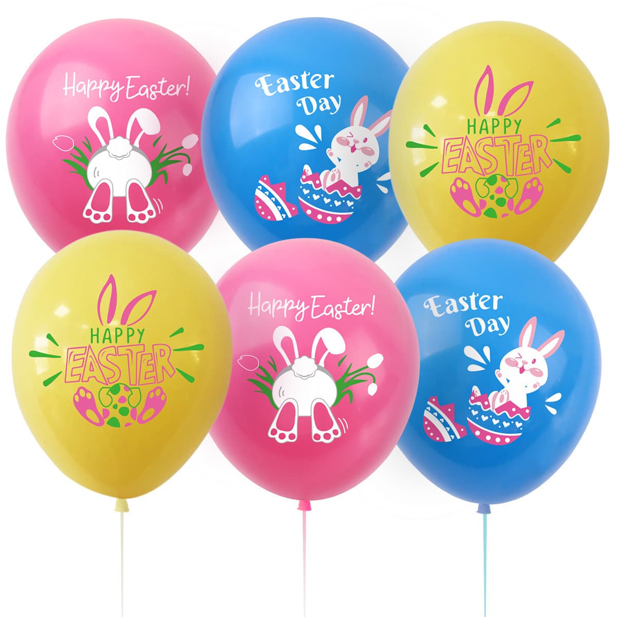 Cross-border Rabbit Easter Egg Latex Balloons Easter Party Decoration Balloons Arrangement Props Supplies Wholesale