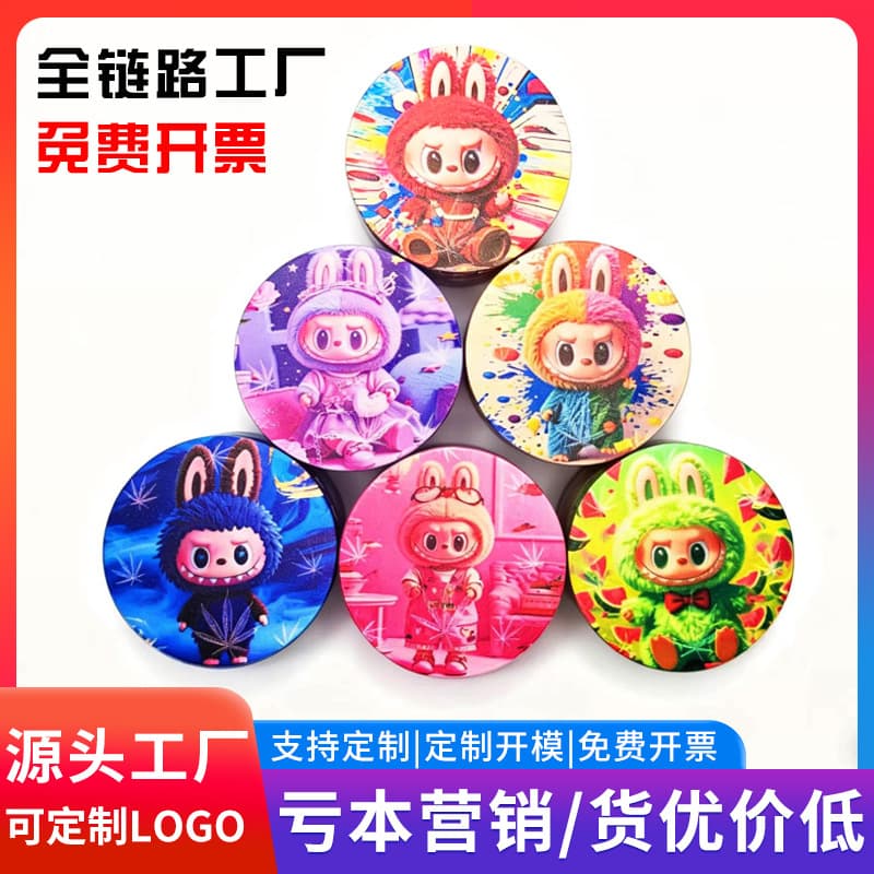 Factory Direct 63MM 50MM 40MM Zinc Alloy Grinder UV Printed Four-Layer Grinder Wholesale