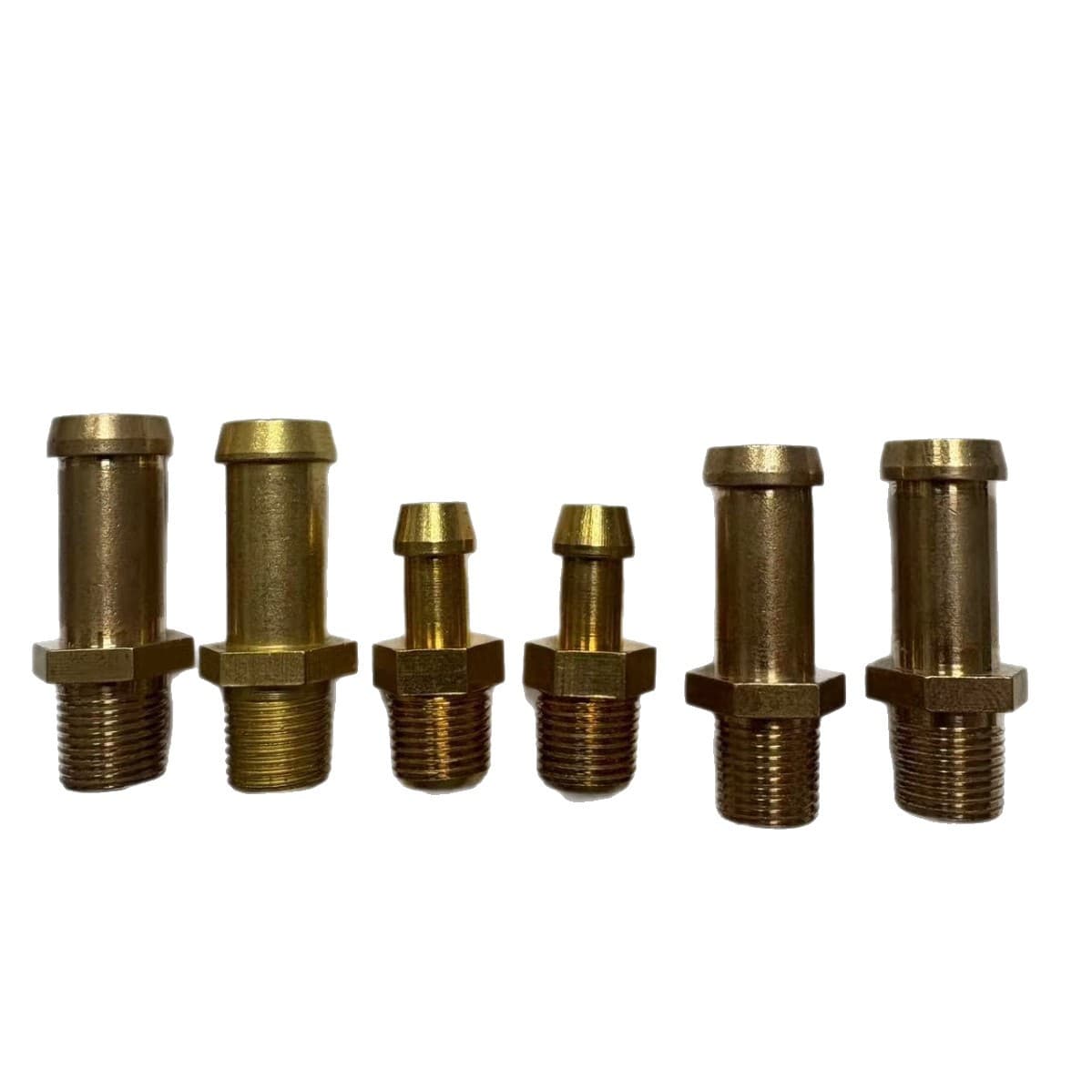 Cross-border full copper thread double shape oil pipe joint 1/4 3/8 5/16 American thread copper joint NPT connection straight-through