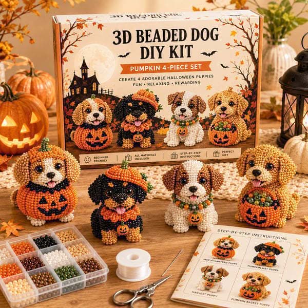 New 3D Halloween Dog DIY Art Set Halloween Dog Beads DIY Diamond Painting Set