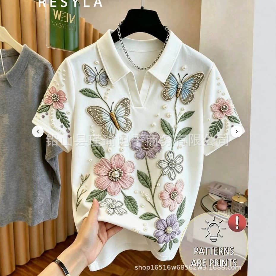 Wholesale Letter Print T-Shirt Wine Red Pure Cotton Short Sleeve Loose Versatile Casual Women's Top
