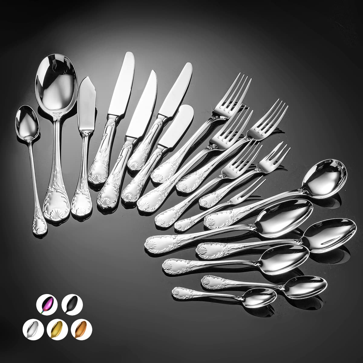 304 Forged High-End Hotel Restaurant Stainless Steel Cutlery Steak Knife Fork Spoon Coffee Spoon Butter Knife Fruit Fork