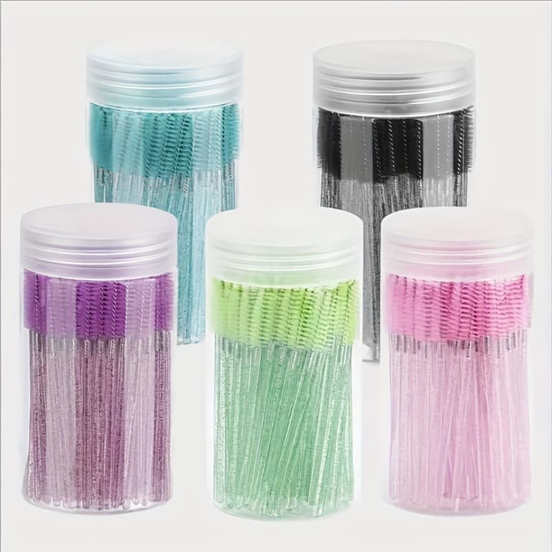 Cross-border Drop Shipping Bottled Crystal Rod Multicolor Eyelash Brush Eyebrow Brush Small Brush Colorful Eyelash Curler Brush Tool