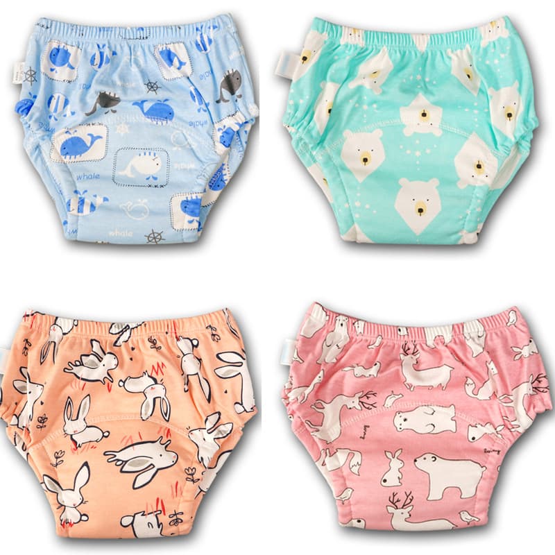 Baby Training Pants Waterproof Leak-Proof Diaper Panties Class A Safety 1-3 Years Old Cotton Breathable Toilet Training Leak-Proof