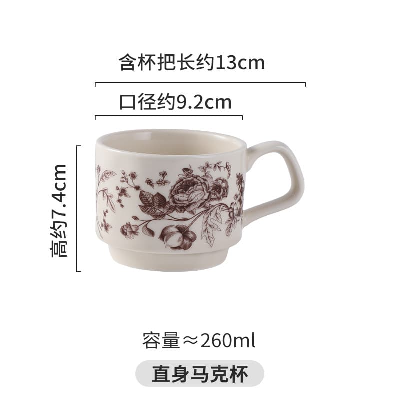 Rose Garden Hand-Sculpted Ceramic Bowl Home Dinnerware Set, Noodle Bowls, Vegetable Plates, Dishes, and Coffee Cups