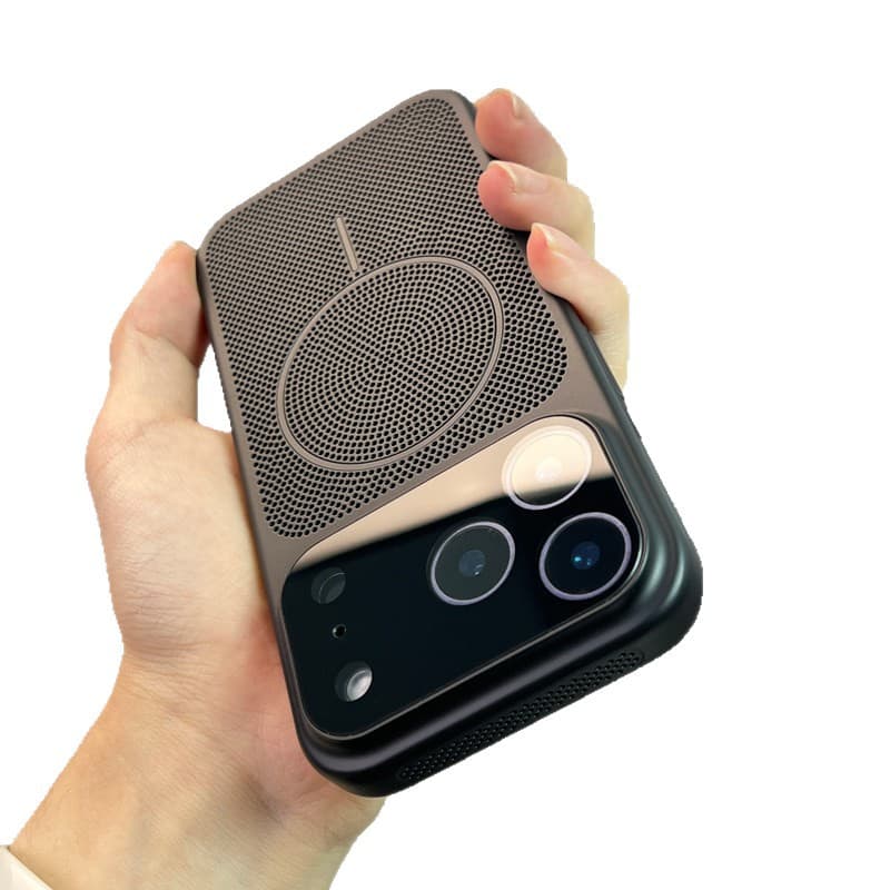 iPhone 17 Pro Max Breathable Heat Dissipation Magnetic Phone Case Compatible with Apple 16 Large Viewport Lens Film Protective Cover