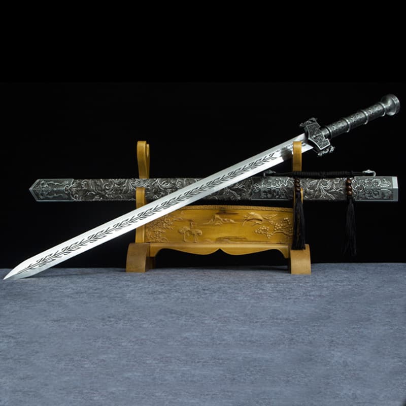 Longquan City Swords, Authentic Han Dynasty Swords, High-Manganese Steel, Antique Style, Self-Defense Weapons, Unsharpened
