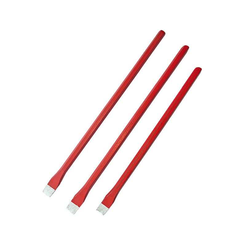 Red Pointed Flat Chisel High Carbon Steel Hexagonal Masonry Chisel for Construction Demolition Hand Tool 13mm