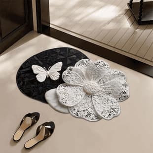 Cross-border Butterfly Diatom Mud Bath Mat, Bathroom Shower Entrance Absorbent Non-slip Quick-dry Floor Mat, Stain-resistant Wear-resistant Foot Mat