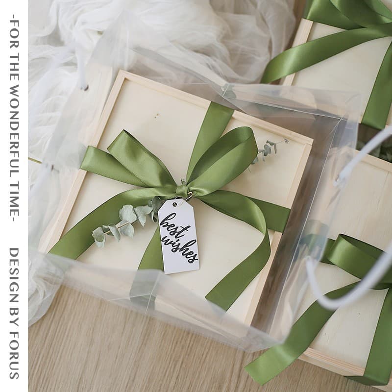 Wooden Wedding Candy Box Wholesale Bridesmaid 100-Day Banquet Full Moon Birthday Gift Souvenir 520 Gift Empty Box