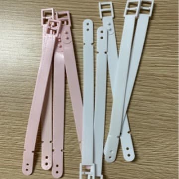 Luggage Tag Strap, Double Buckle Strap Address Tag Hanger, White Strap, Round Cord Hanging Strap