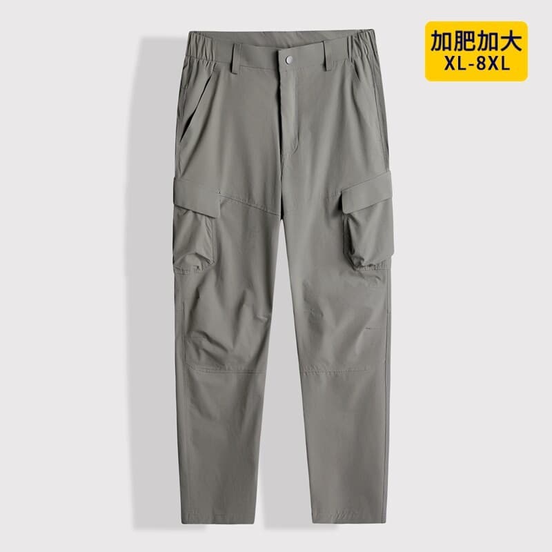 2025 spring and summer new men's outdoor casual pants plus fat plus size sports fat men straight leg loose cross-border