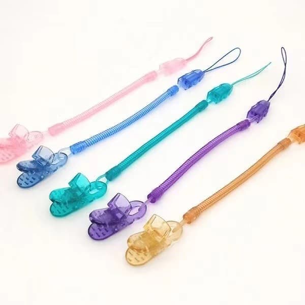 Baby Pacifier Clip Anti-Loss Chain Silicone Teething Toy Soothing Pacifier Accessories Biting Fun PC Teether Anti-Loss Chain Par