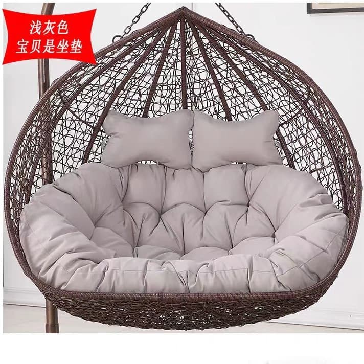 TEMU Cross-border Waterproof Outdoor Double Hanging Basket Chair Cushion Thick Radar Chair Bird's Nest Swing Cushion Backrest Lounge Chair Pad